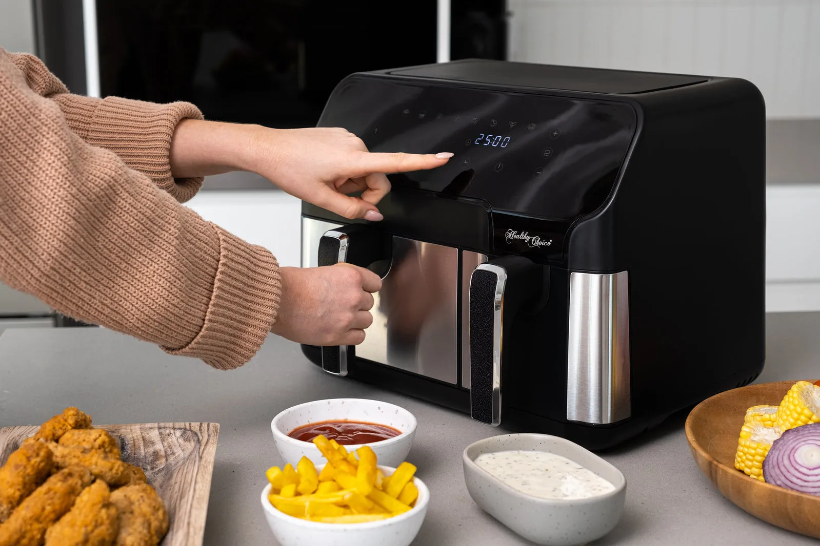 10L Digital Dual Zone Air Fryer | Dual Temperature Control