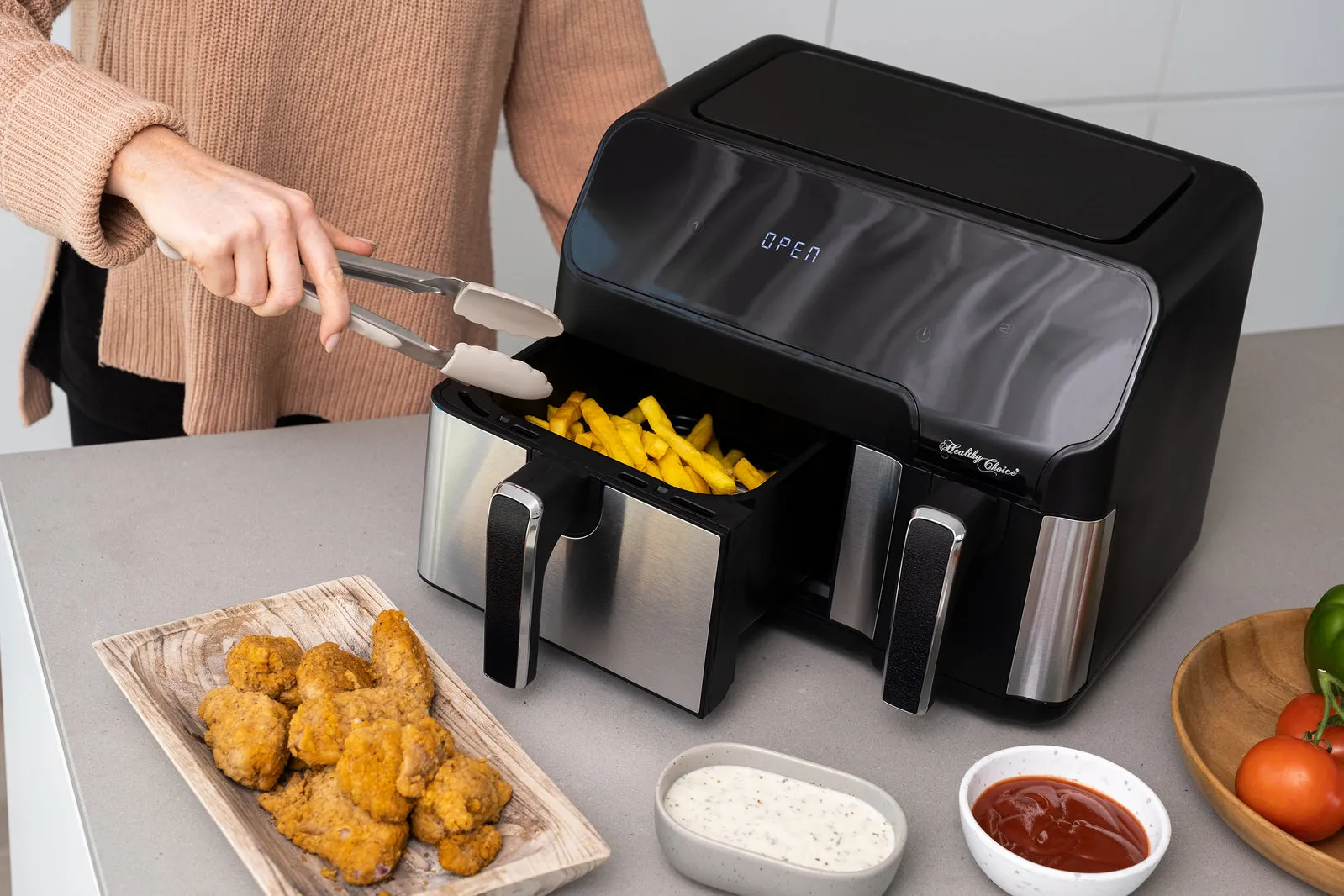 10L Digital Dual Zone Air Fryer | Dual Temperature Control
