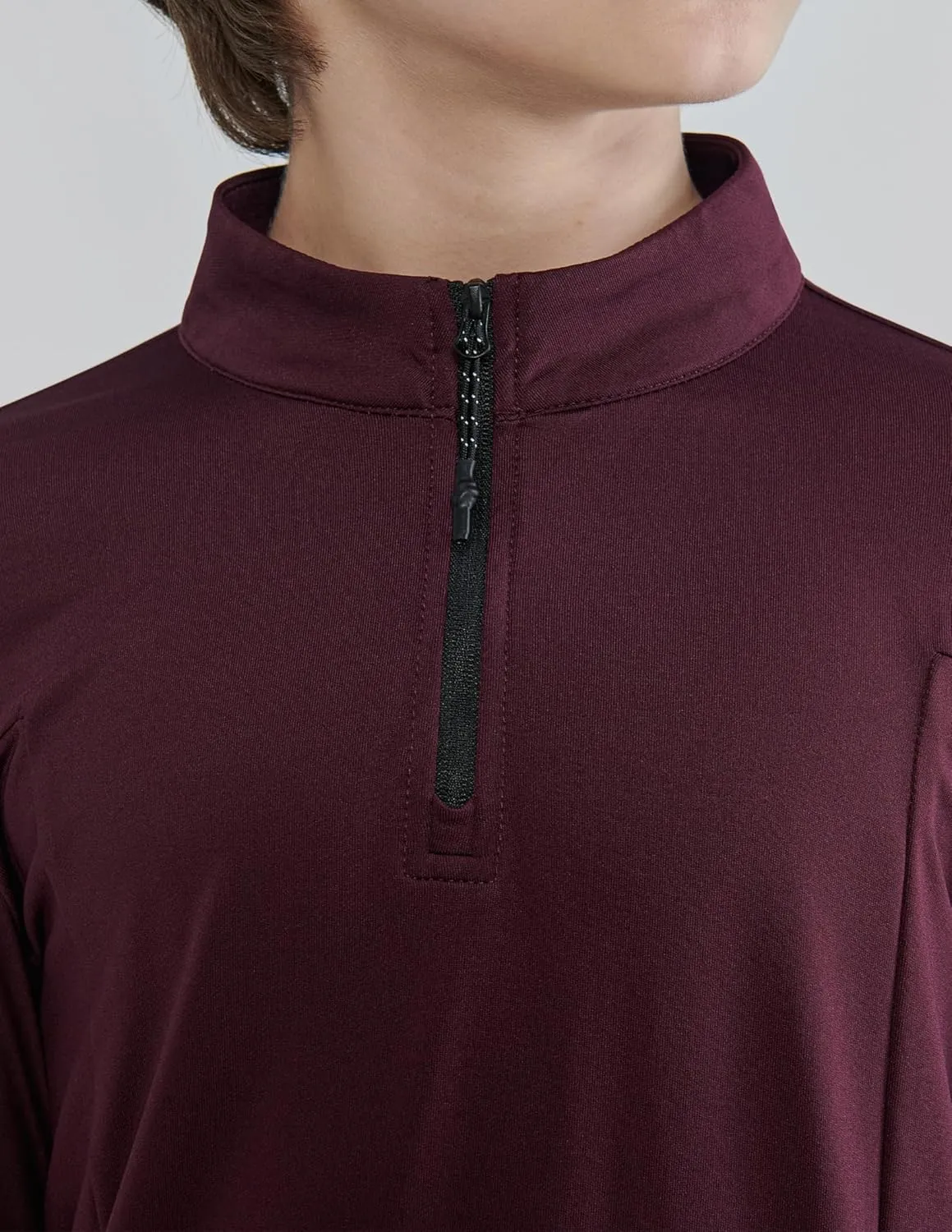 3 Pack Youth Boys Slim Fit Athletic Quarter Zip Pullover Shirts, Lightweight Long Sleeve Jackets Performance Tops