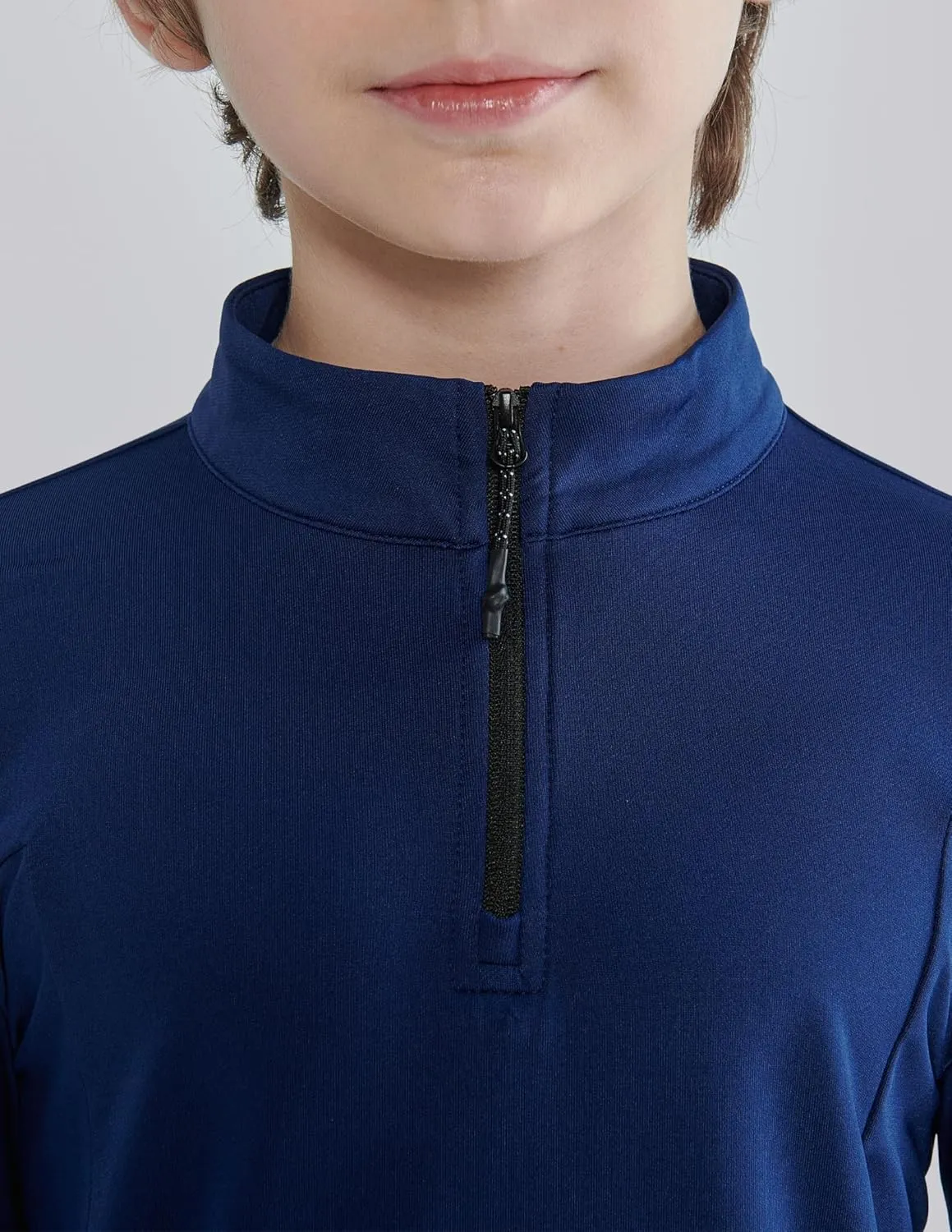 3 Pack Youth Boys Slim Fit Athletic Quarter Zip Pullover Shirts, Lightweight Long Sleeve Jackets Performance Tops