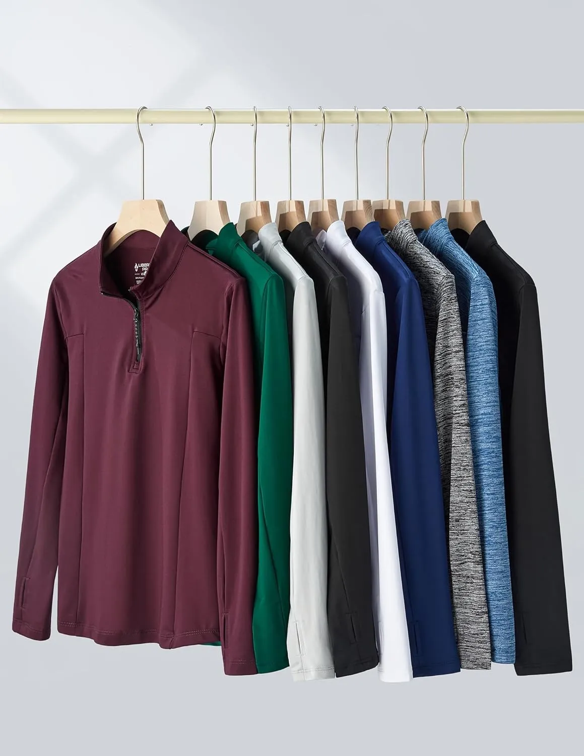3 Pack Youth Boys Slim Fit Athletic Quarter Zip Pullover Shirts, Lightweight Long Sleeve Jackets Performance Tops