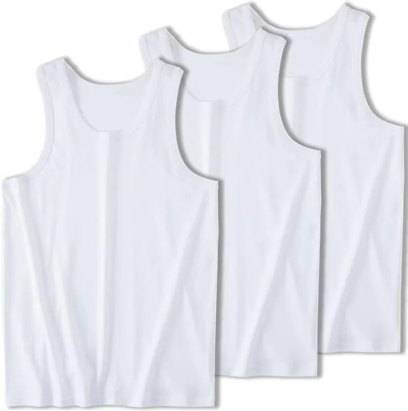 3packs Plus Size Mens 100% Cotton Shirt Vest Tank Tops Undershirts 7XL Breathable Sleeveless 150kg