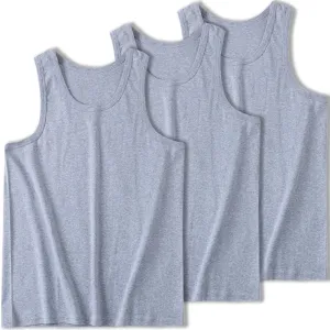3packs Plus Size Mens 100% Cotton Shirt Vest Tank Tops Undershirts 7XL Breathable Sleeveless 150kg