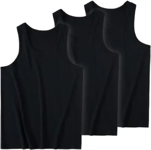 3packs Plus Size Mens 100% Cotton Shirt Vest Tank Tops Undershirts 7XL Breathable Sleeveless 150kg