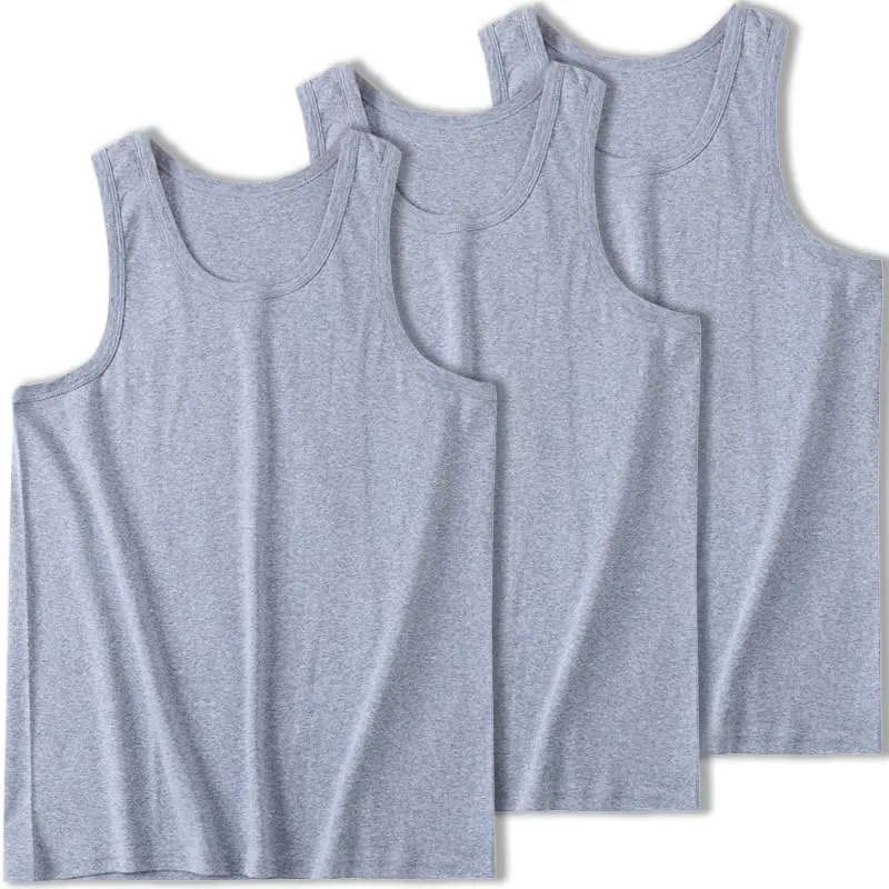 3packs Plus Size Mens 100% Cotton Shirt Vest Tank Tops Undershirts 7XL Breathable Sleeveless 150kg