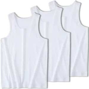 3packs Plus Size Mens 100% Cotton Shirt Vest Tank Tops Undershirts 7XL Breathable Sleeveless 150kg