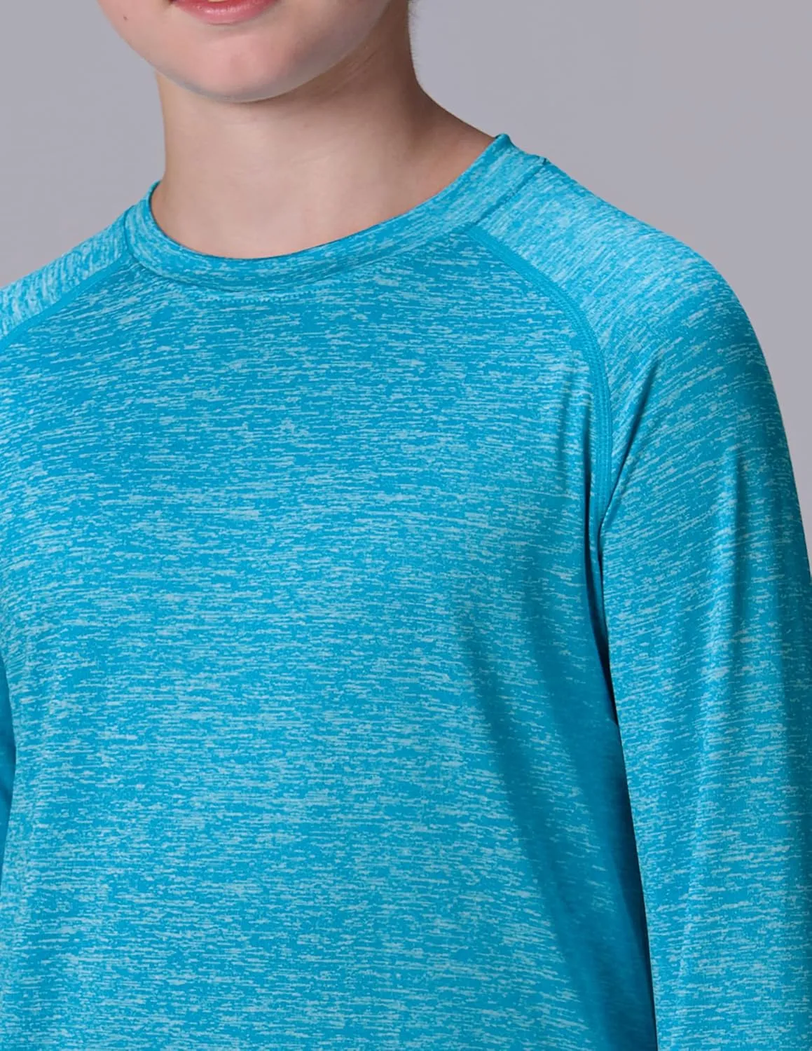4 Pack: Youth Boys Long Sleeve Shirts Dry Fit Athletic Clothes for Teens, Kids Active Performance Tshirts with Thumb Holes