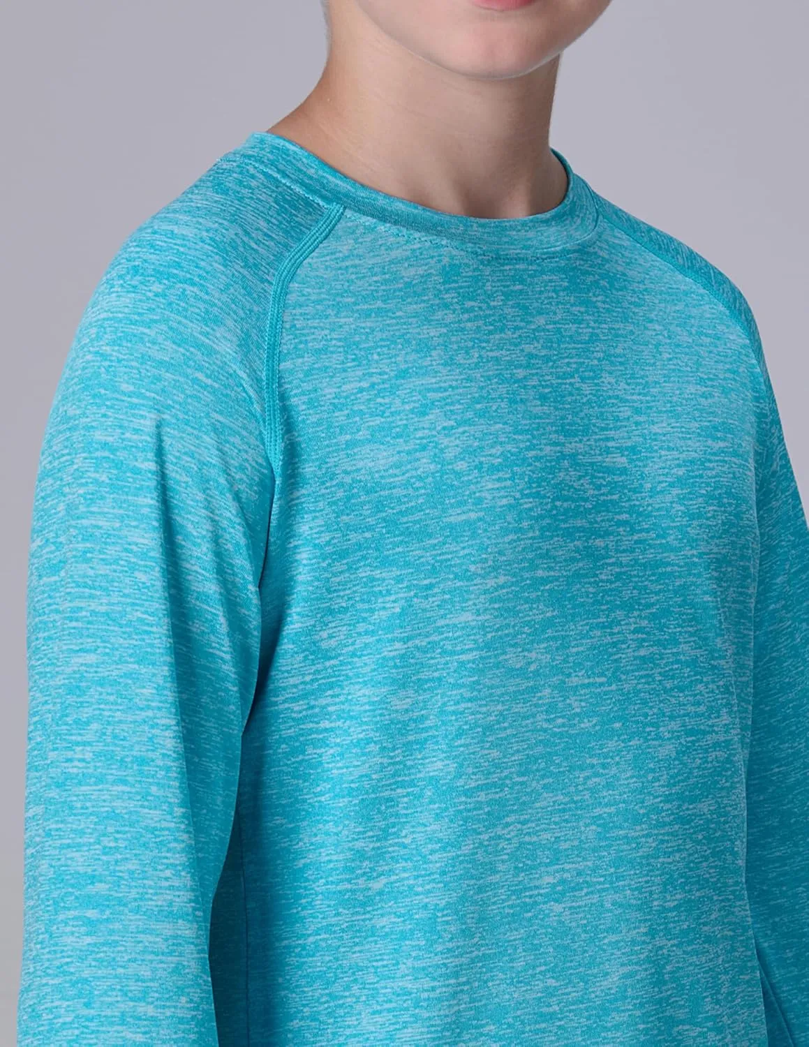 4 Pack: Youth Boys Long Sleeve Shirts Dry Fit Athletic Clothes for Teens, Kids Active Performance Tshirts with Thumb Holes