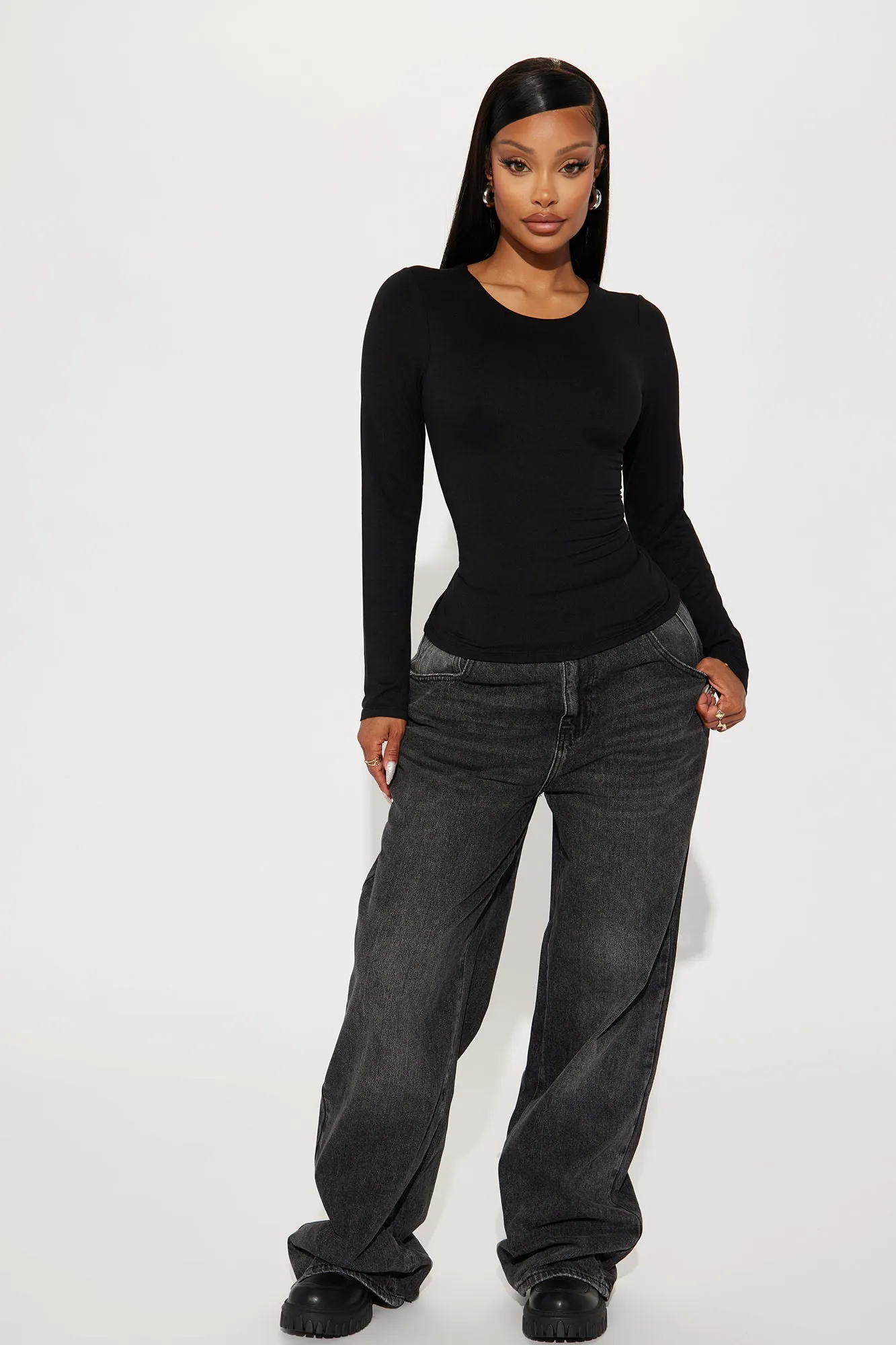 Alissa Double Lined Top - Black