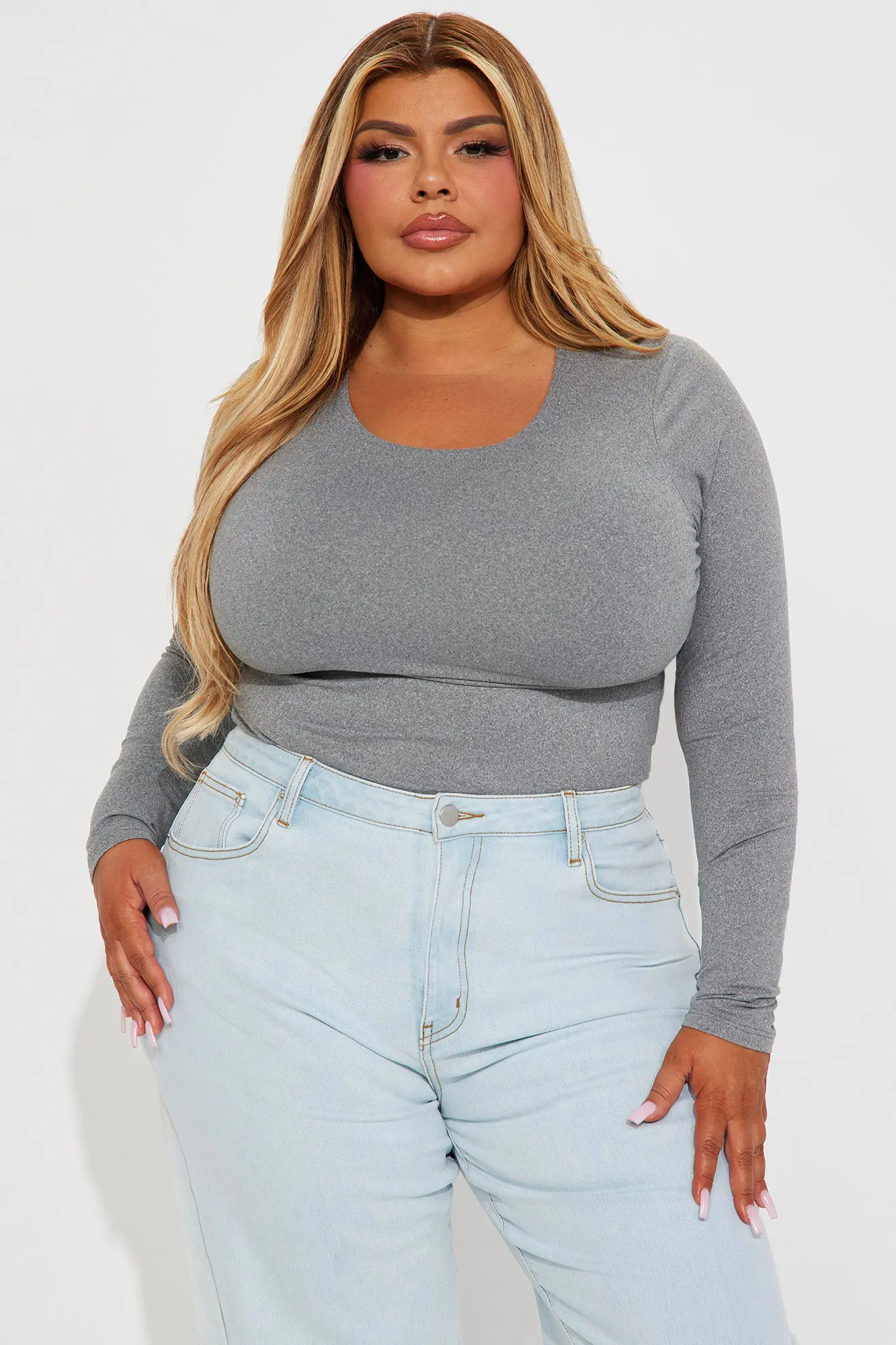 Alissa Double Lined Top - Charcoal