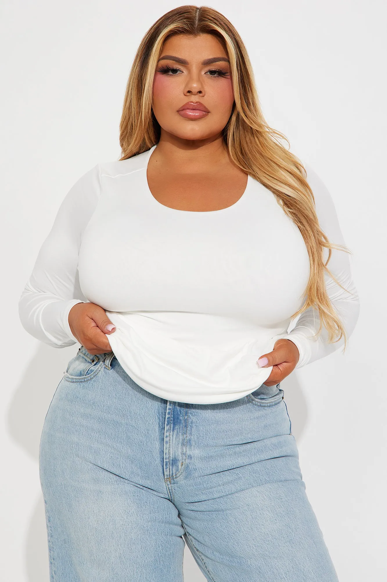 Alissa Double Lined Top - White