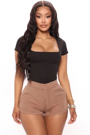 Amiah Double Lined Top - Black