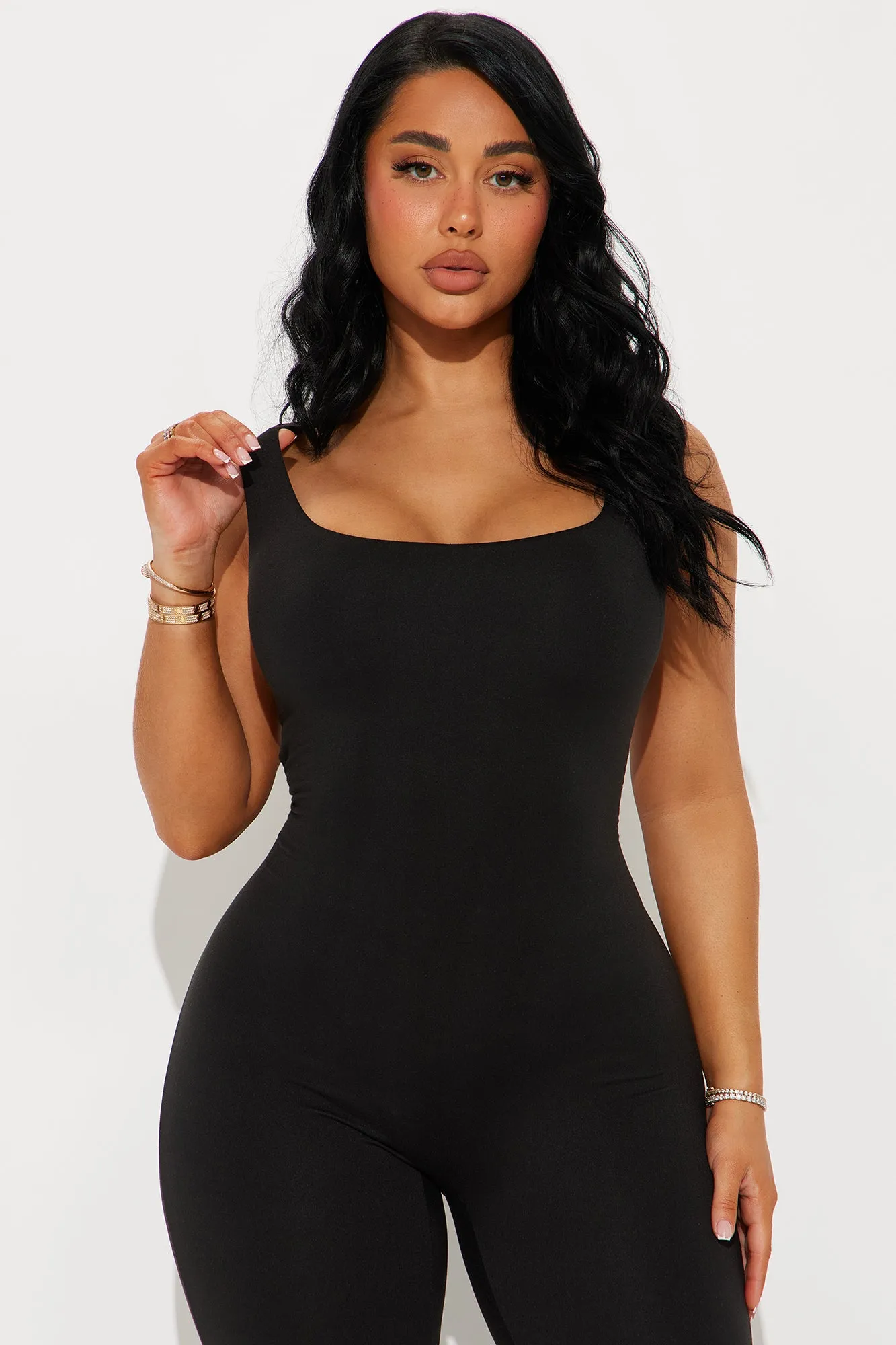Ana Double Lined Jumpsuit - Black