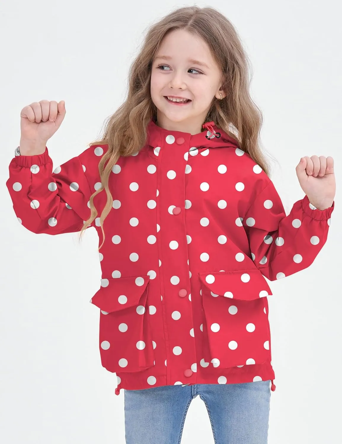 Avoogue Toddler Rain Jacket Windbreaker Lined Raincoat Waterproof Hooded Lightweight Rain Coats With Pockets 4-12Y
