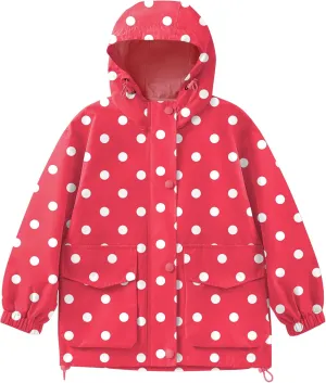 Avoogue Toddler Rain Jacket Windbreaker Lined Raincoat Waterproof Hooded Lightweight Rain Coats With Pockets 4-12Y