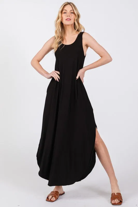 Black X Back Dress