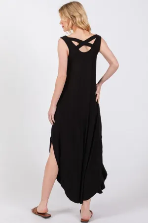 Black X Back Dress
