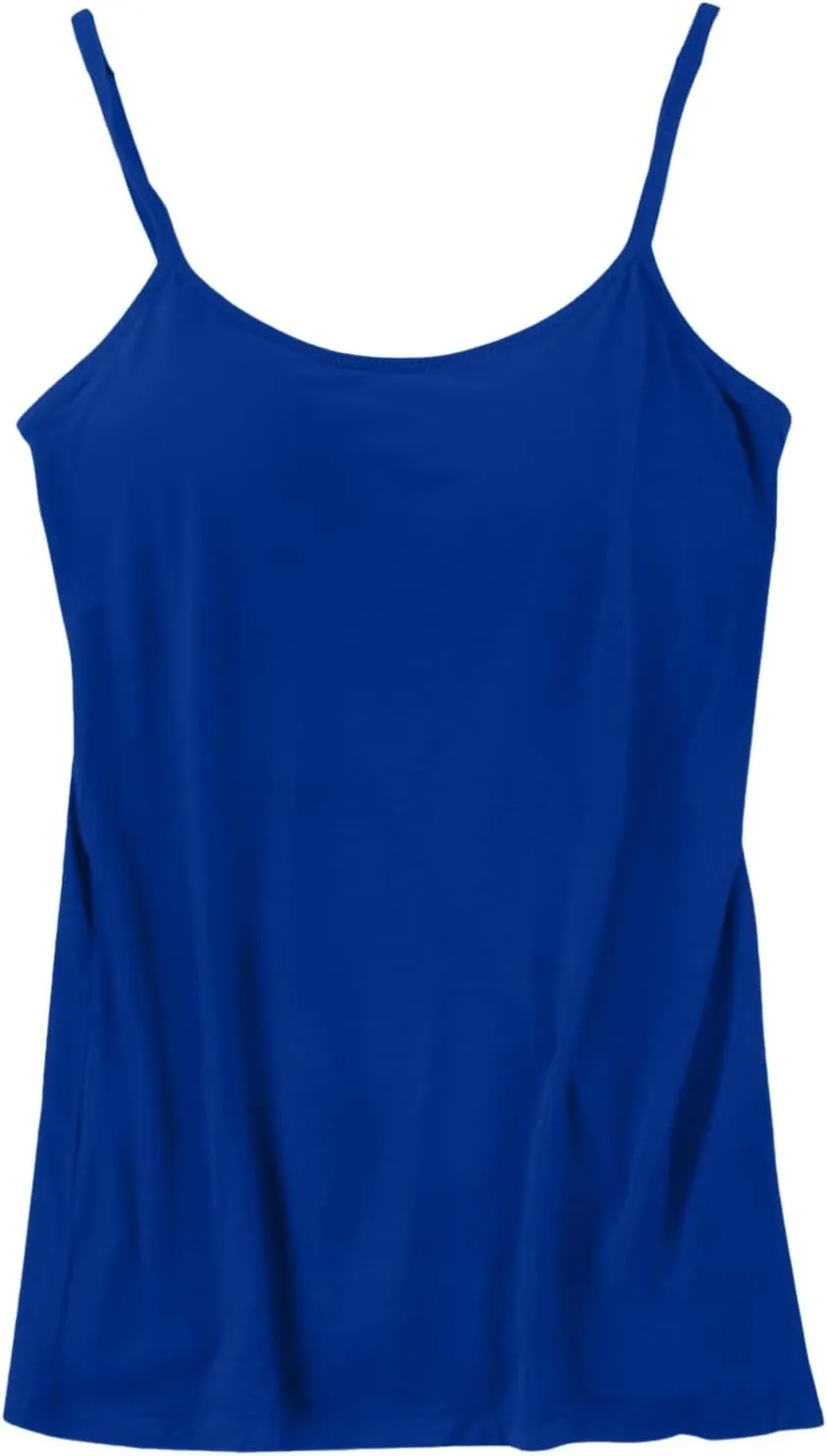 Built in Bra Tank Tops for Women Cotton Camisole Padded Workout Yoga thin Spaghetti Strap Comfy Shelf Bra Undershirts