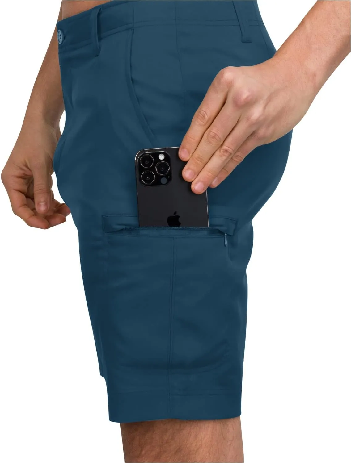 Cargo Golf Shorts for Men - Dry Fit, Large Pockets, Lightweight, Moisture Wicking, 4-Way Stretch