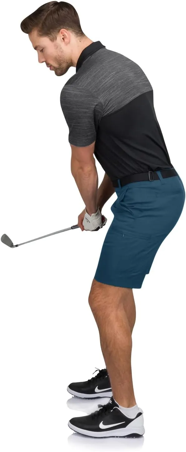 Cargo Golf Shorts for Men - Dry Fit, Large Pockets, Lightweight, Moisture Wicking, 4-Way Stretch