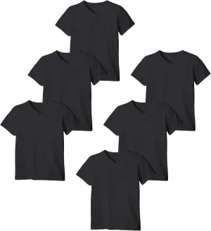Classic Men's White Short Sleeve Undershirts V Neck T Shirt - Multi & Bulk Wholesale Packs