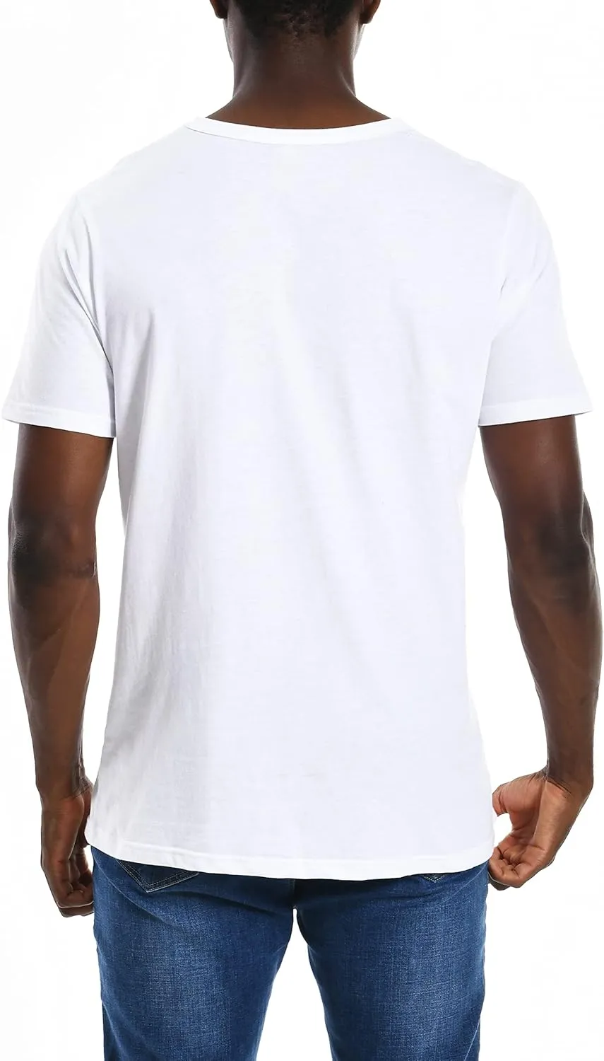 Comfneat Men's Cotton Blend Undershirts Crew Neck Lightweight T-Shirts 4-Pack