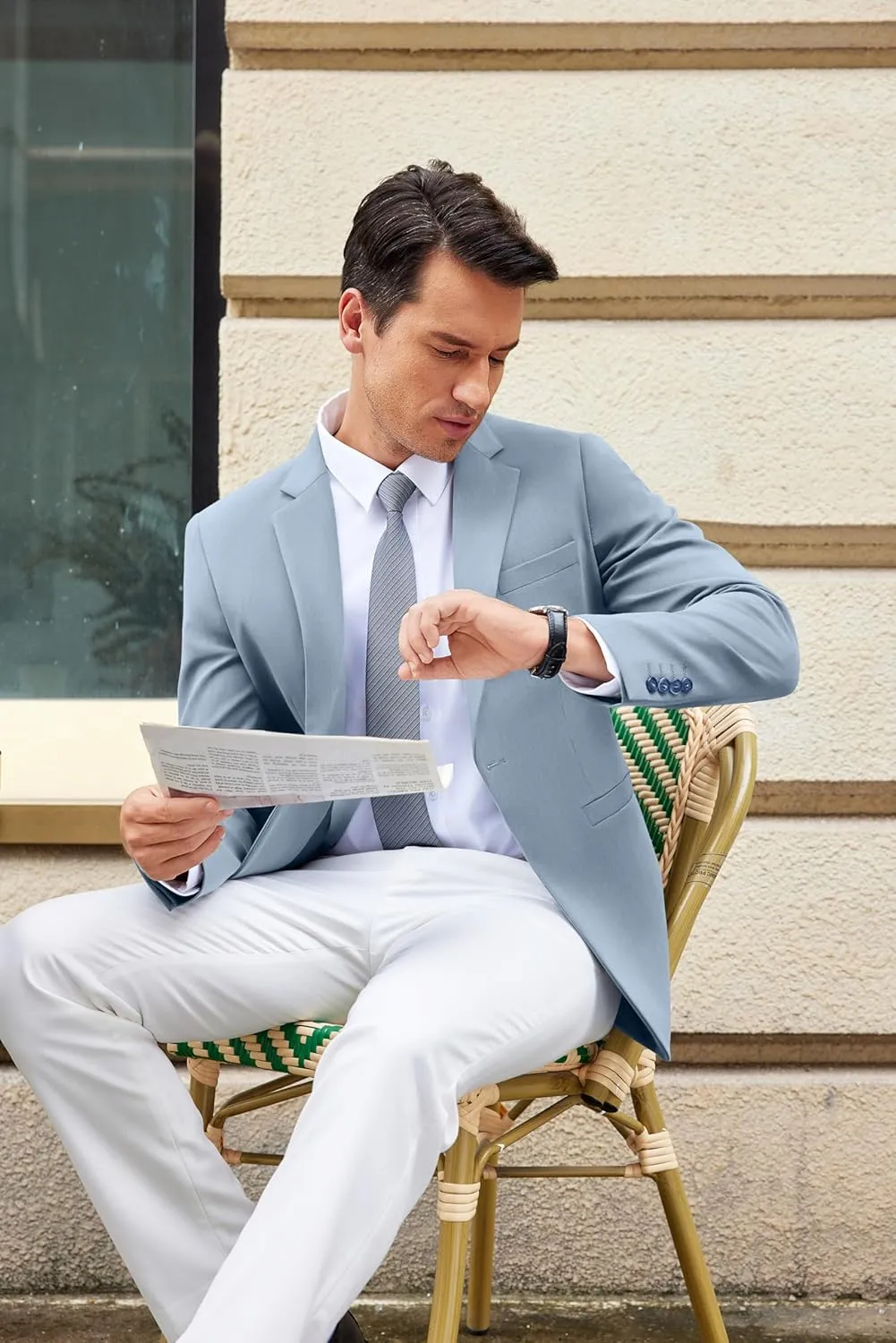 COOFANDY Mens Casual Blazer Slim Fit Suit Jacket Lightweight One Button Business Sport Coats