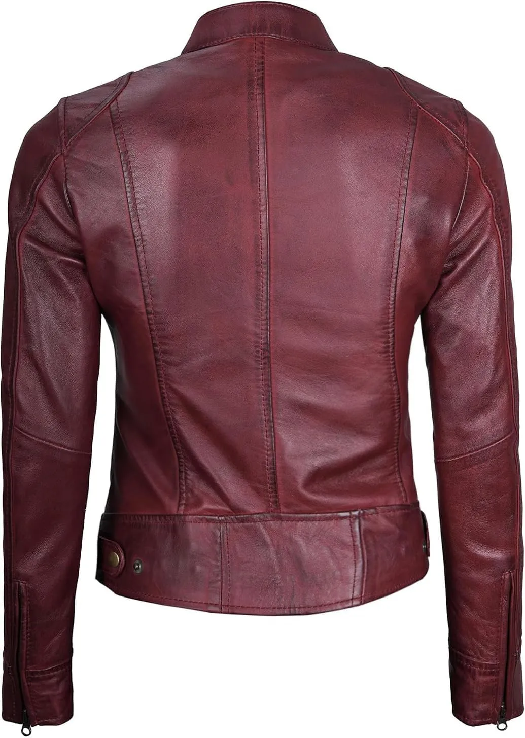 Decrum Leather Jackets For Women - Cafe Racer Style Casual Trending Fashion Womens Leather Jacket