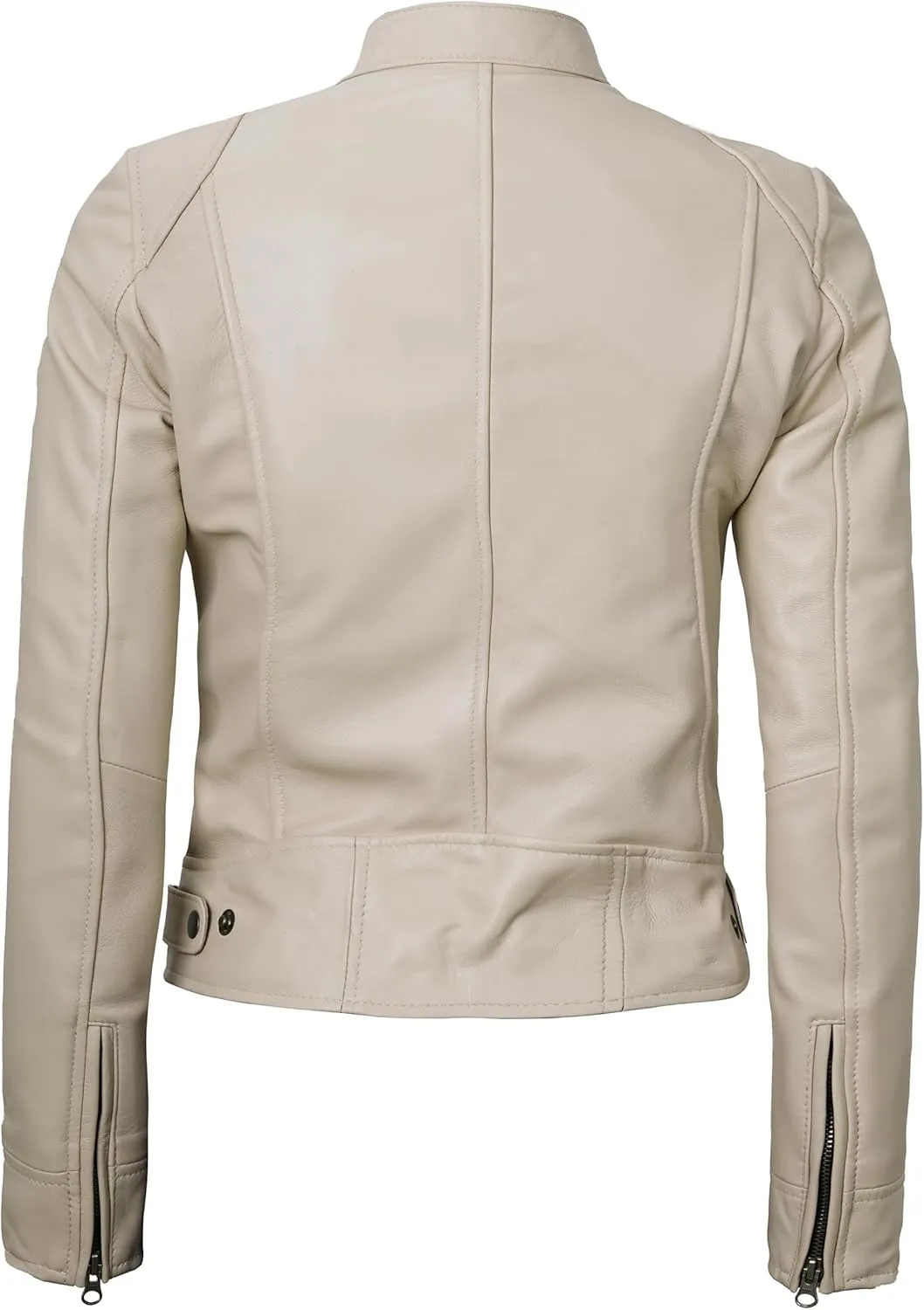 Decrum Leather Jackets For Women - Cafe Racer Style Casual Trending Fashion Womens Leather Jacket