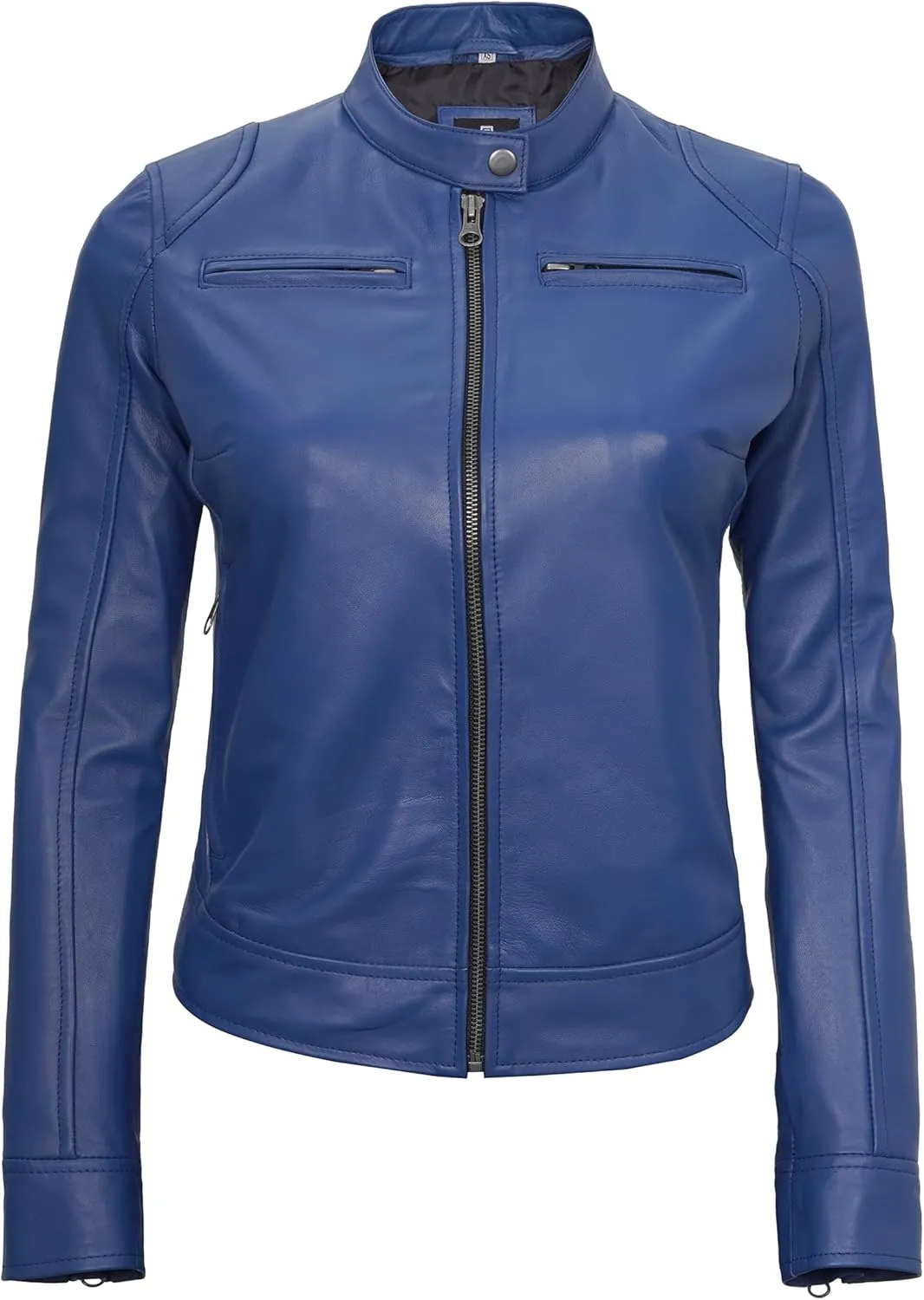 Decrum Leather Jackets For Women - Cafe Racer Style Casual Trending Fashion Womens Leather Jacket