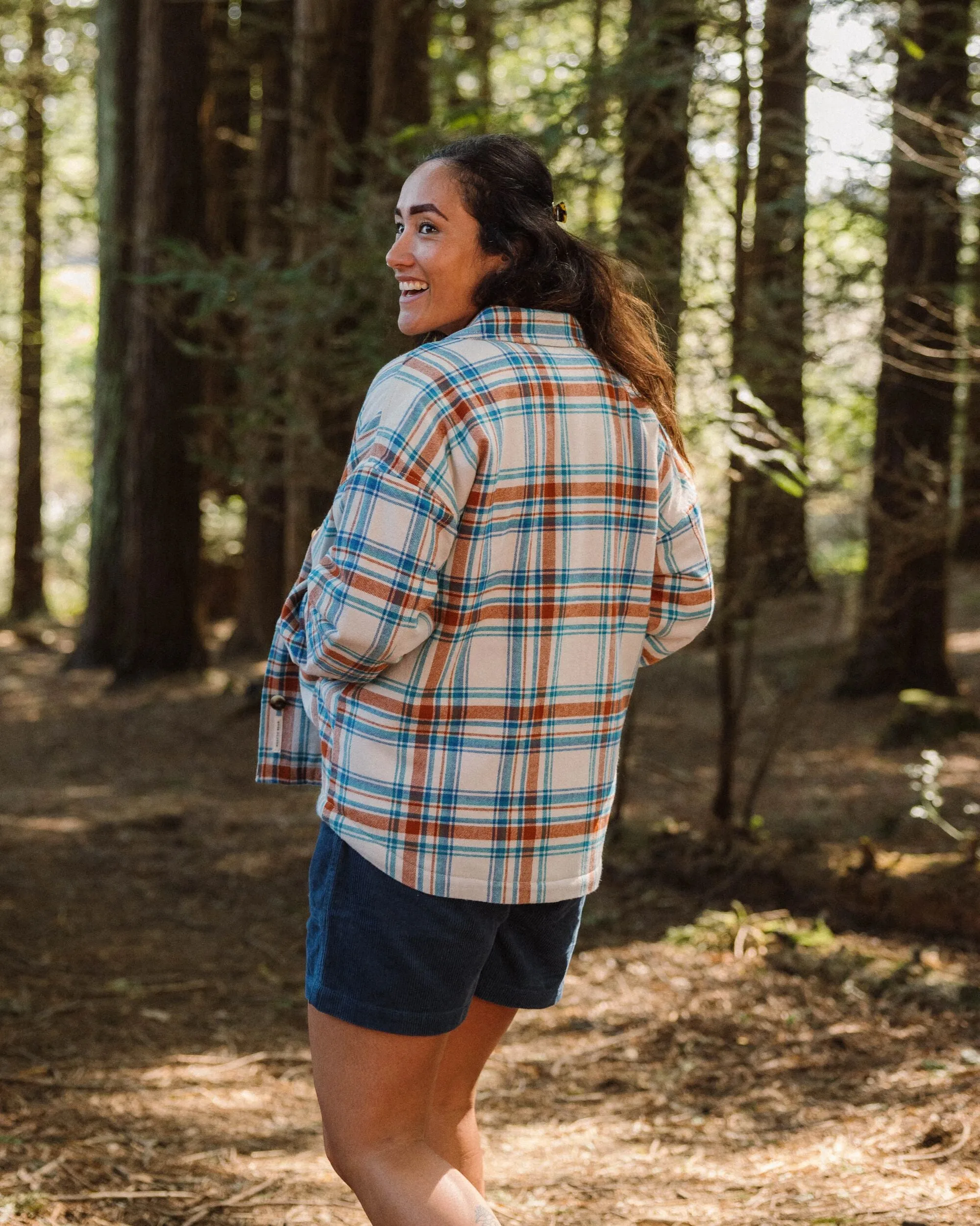 Flint Organic Cotton Overshirt - Vintage White Check