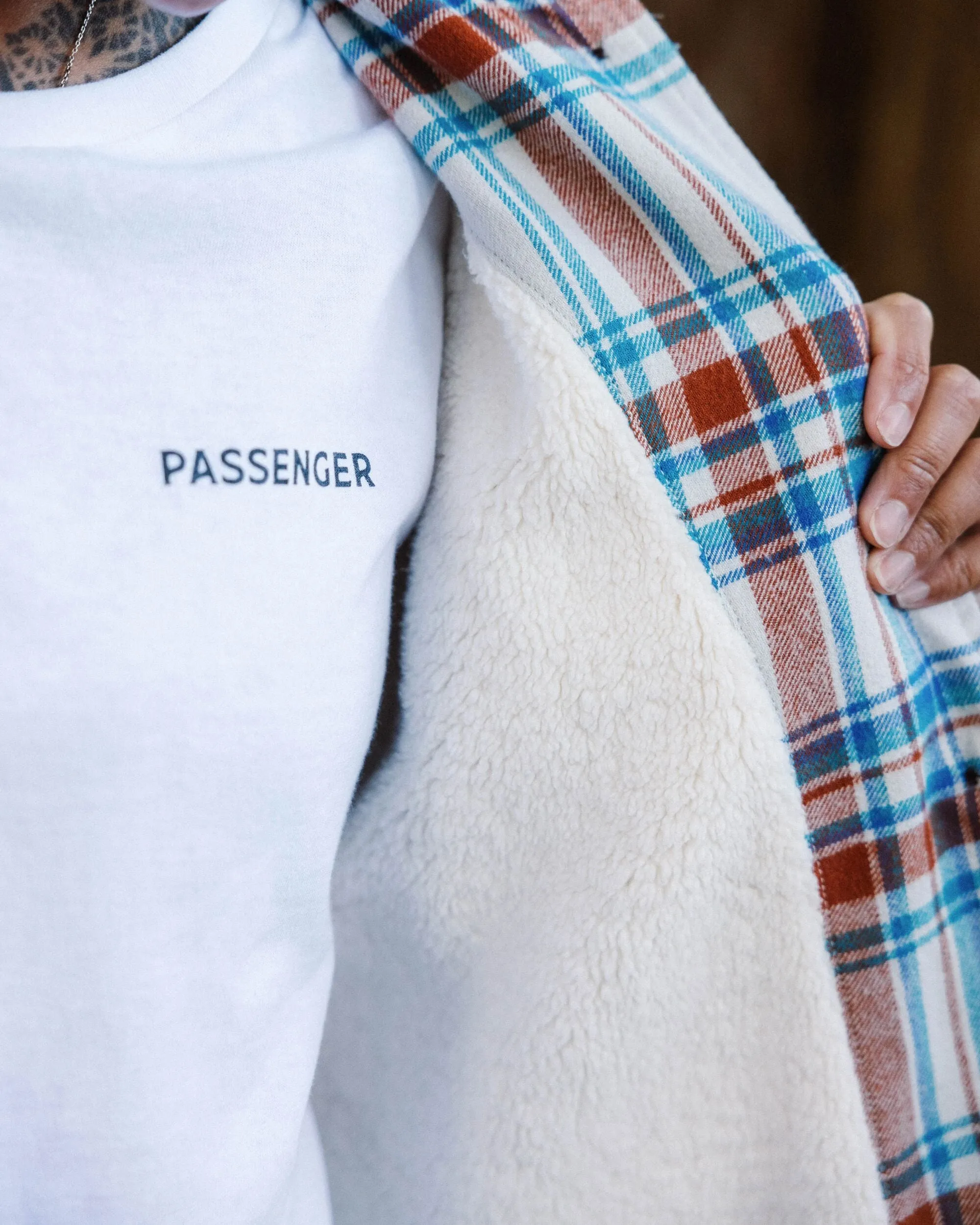 Flint Organic Cotton Overshirt - Vintage White Check