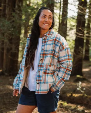 Flint Organic Cotton Overshirt - Vintage White Check