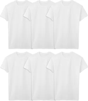 Fruit of the Loom Men's Undershirts, Moisture Wicking & Tag Free, Short Sleeve Crew T-Shirts