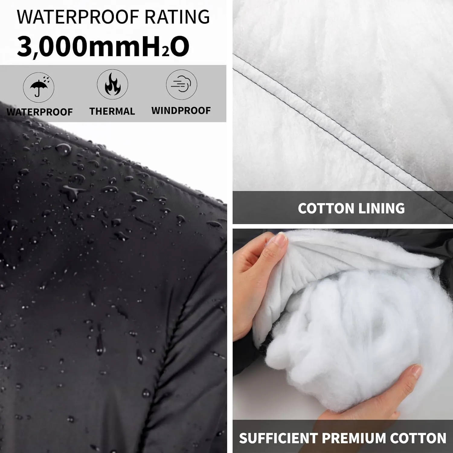 GINGTTO Men's Insulated Puffer Jackets with Detatchable Sleeves & Hood, Thermal Waterproof Coats for Men