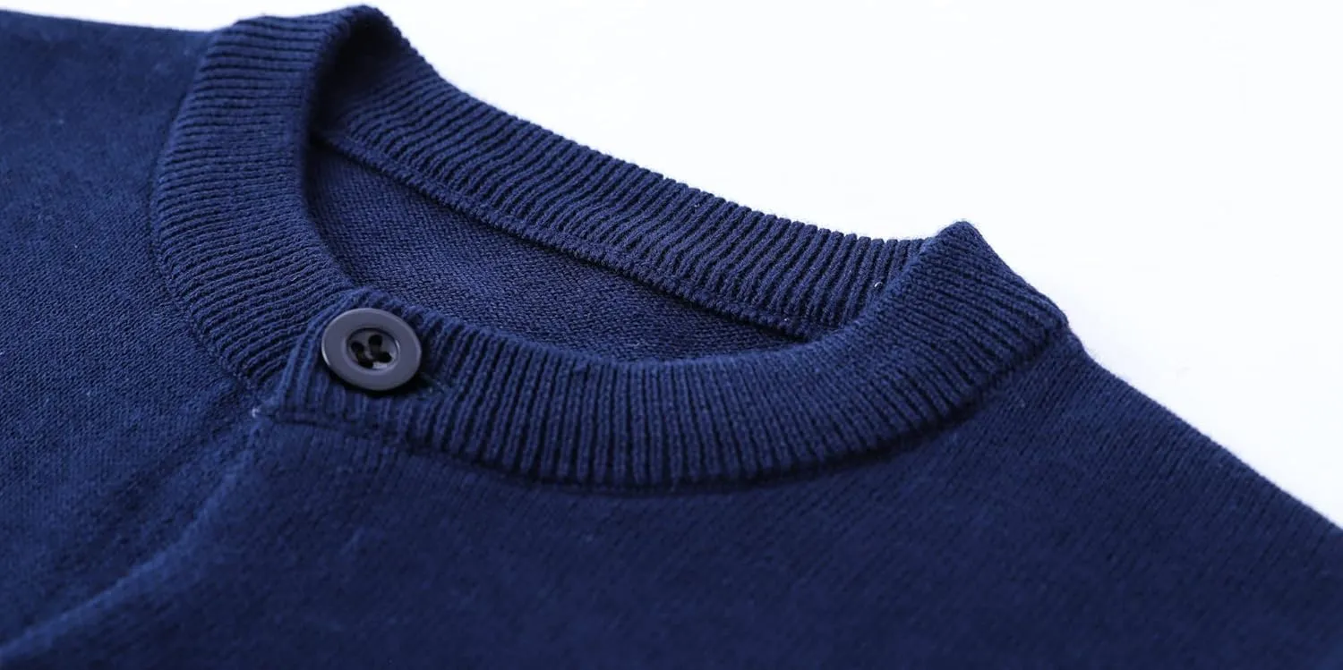 Girls Cardigan Sweaters School Uniforms Cotton Crew Neck Knit Sweater, 6 Months-14 Years