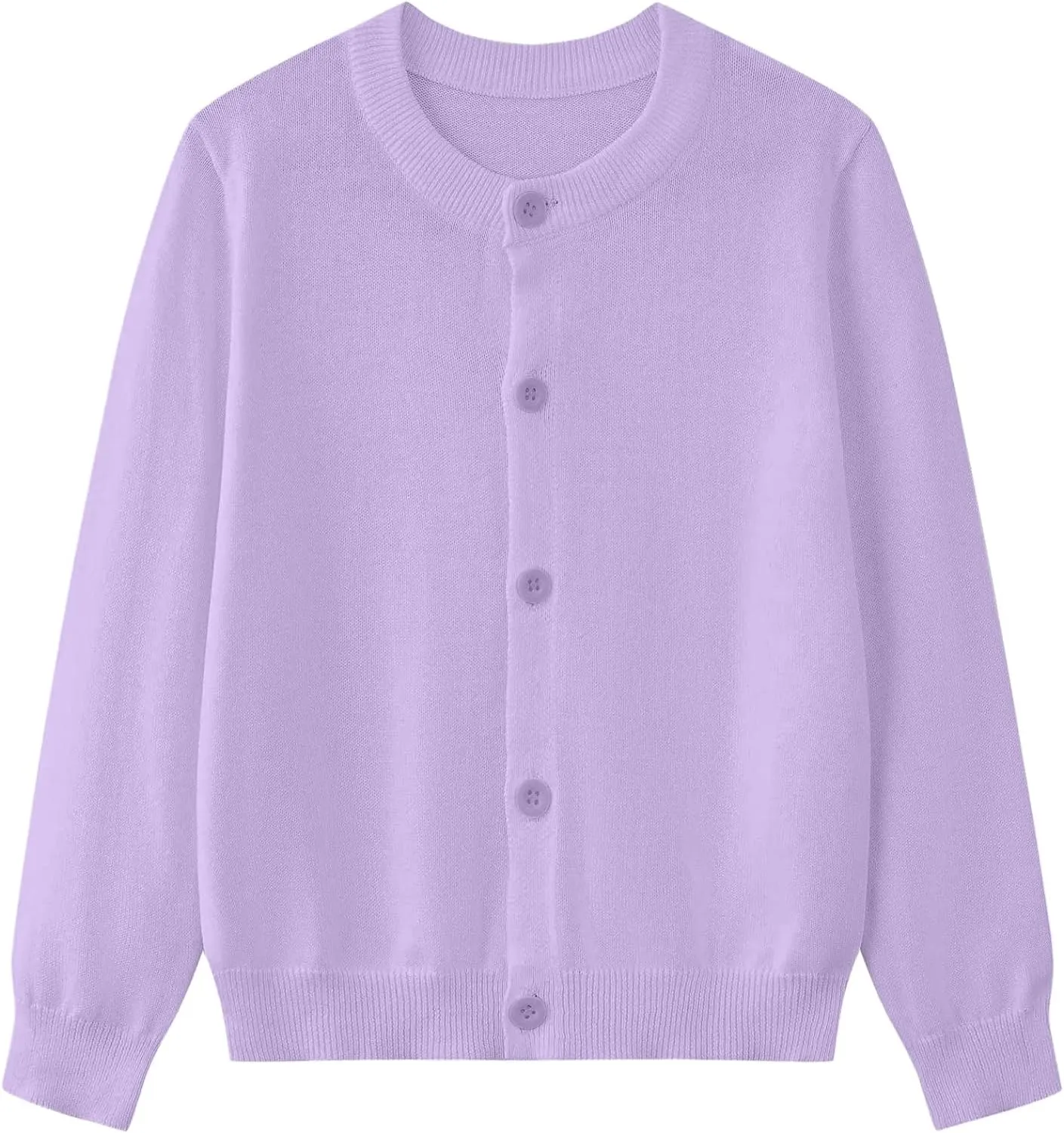 Girls Cardigan Sweaters School Uniforms Cotton Crew Neck Knit Sweater, 6 Months-14 Years