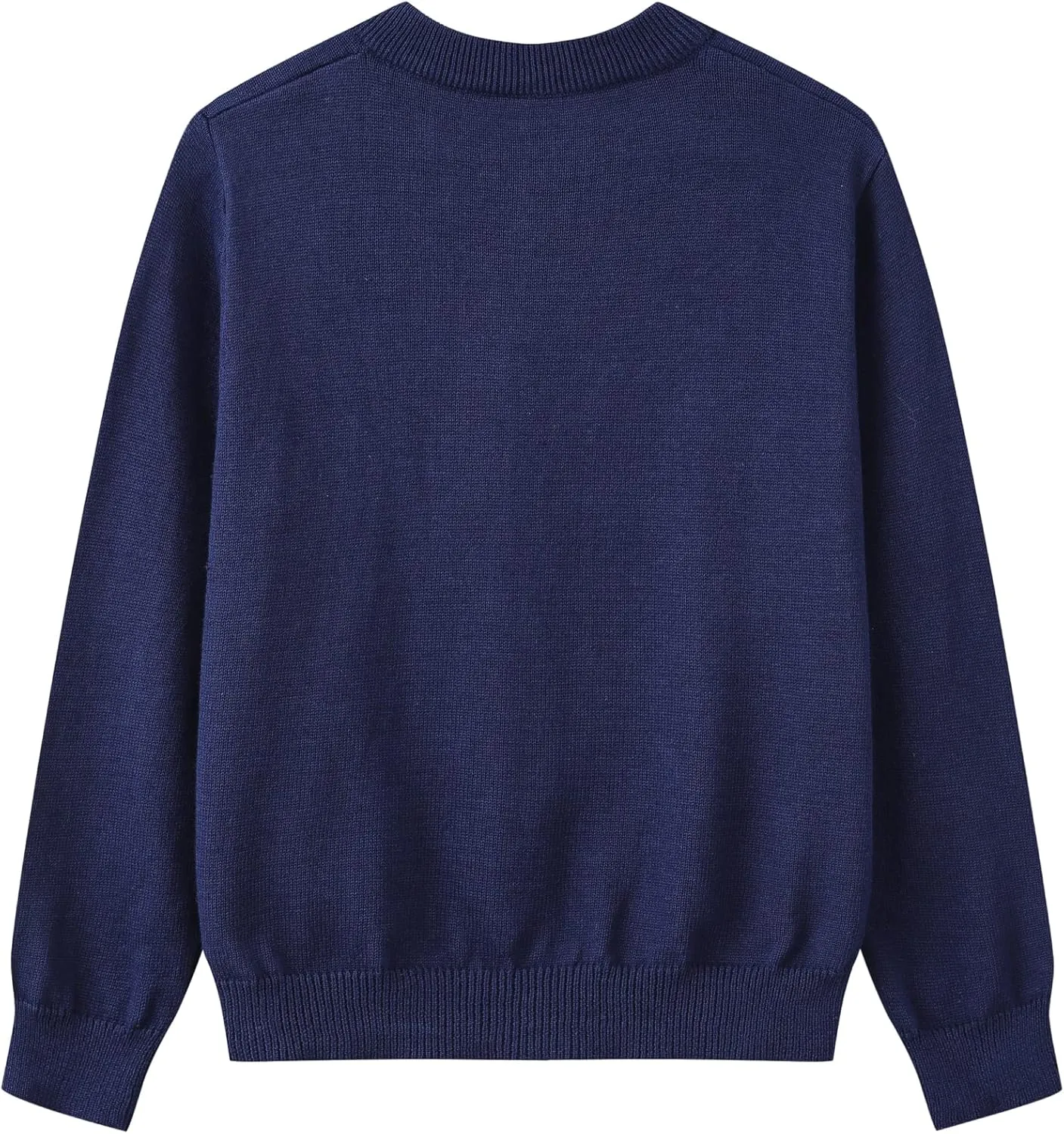 Girls Cardigan Sweaters School Uniforms Cotton Crew Neck Knit Sweater, 6 Months-14 Years