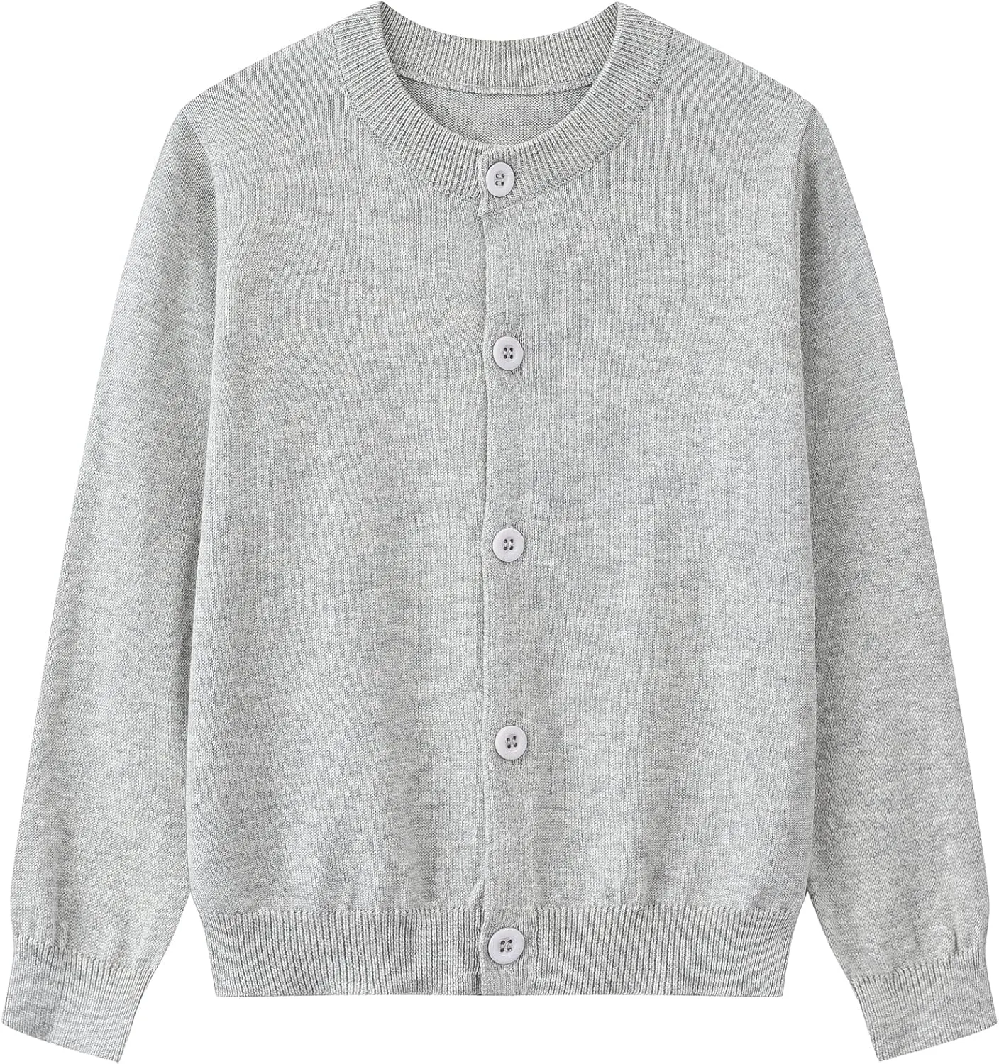 Girls Cardigan Sweaters School Uniforms Cotton Crew Neck Knit Sweater, 6 Months-14 Years