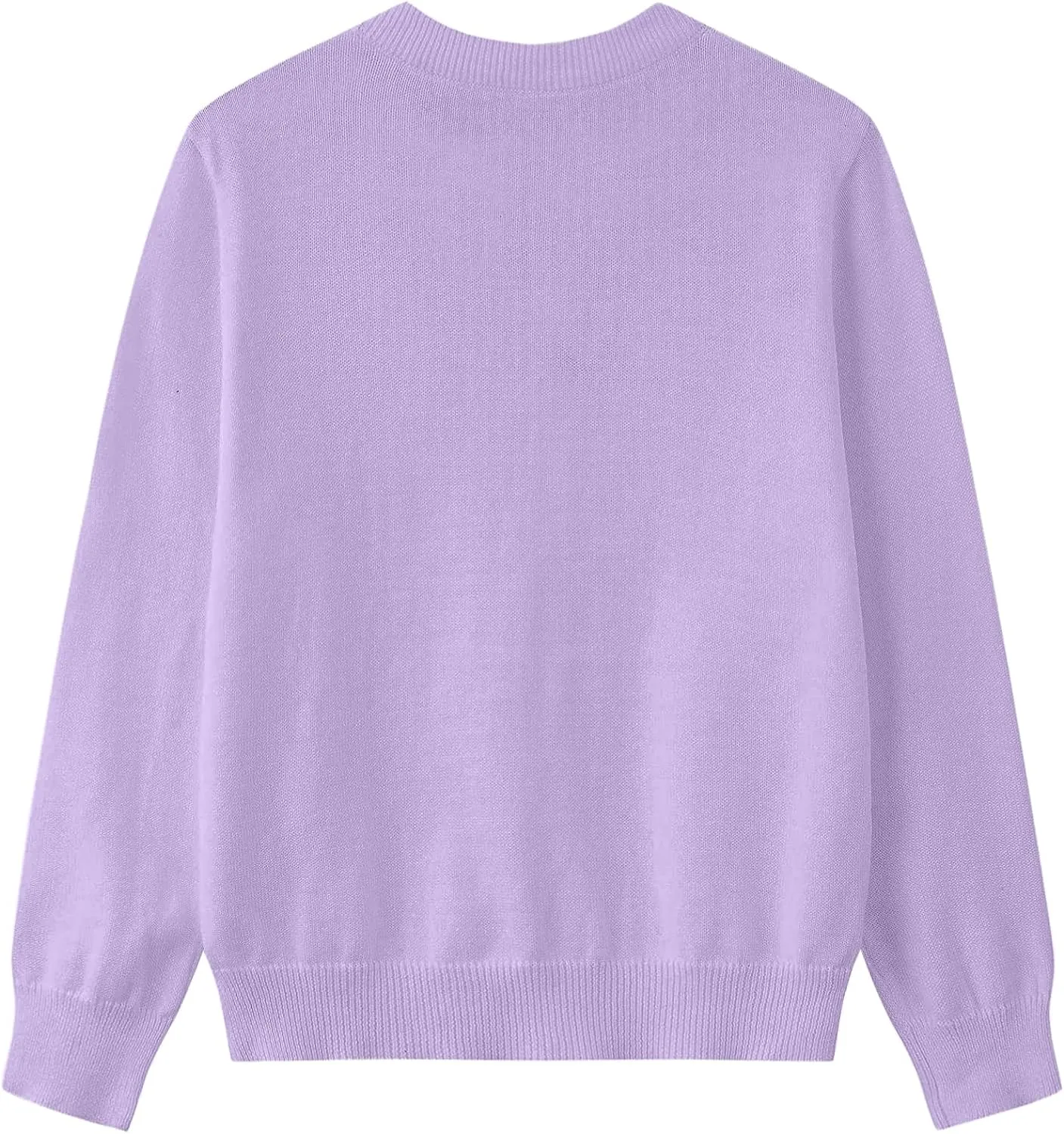 Girls Cardigan Sweaters School Uniforms Cotton Crew Neck Knit Sweater, 6 Months-14 Years