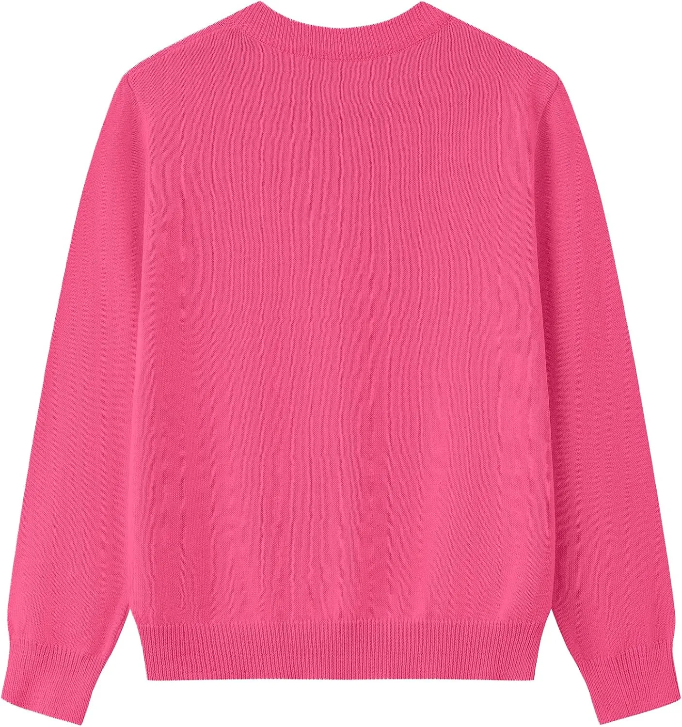 Girls Cardigan Sweaters School Uniforms Cotton Crew Neck Knit Sweater, 6 Months-14 Years