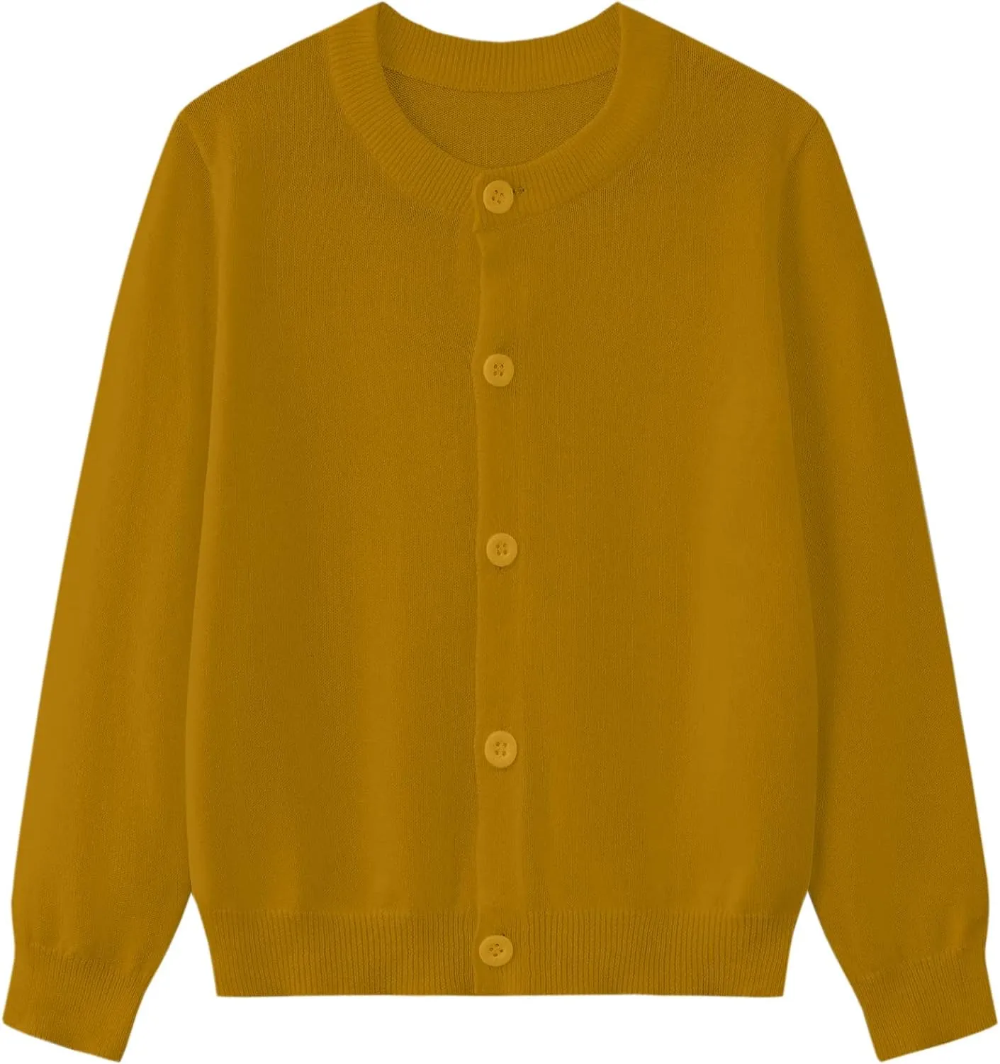 Girls Cardigan Sweaters School Uniforms Cotton Crew Neck Knit Sweater, 6 Months-14 Years