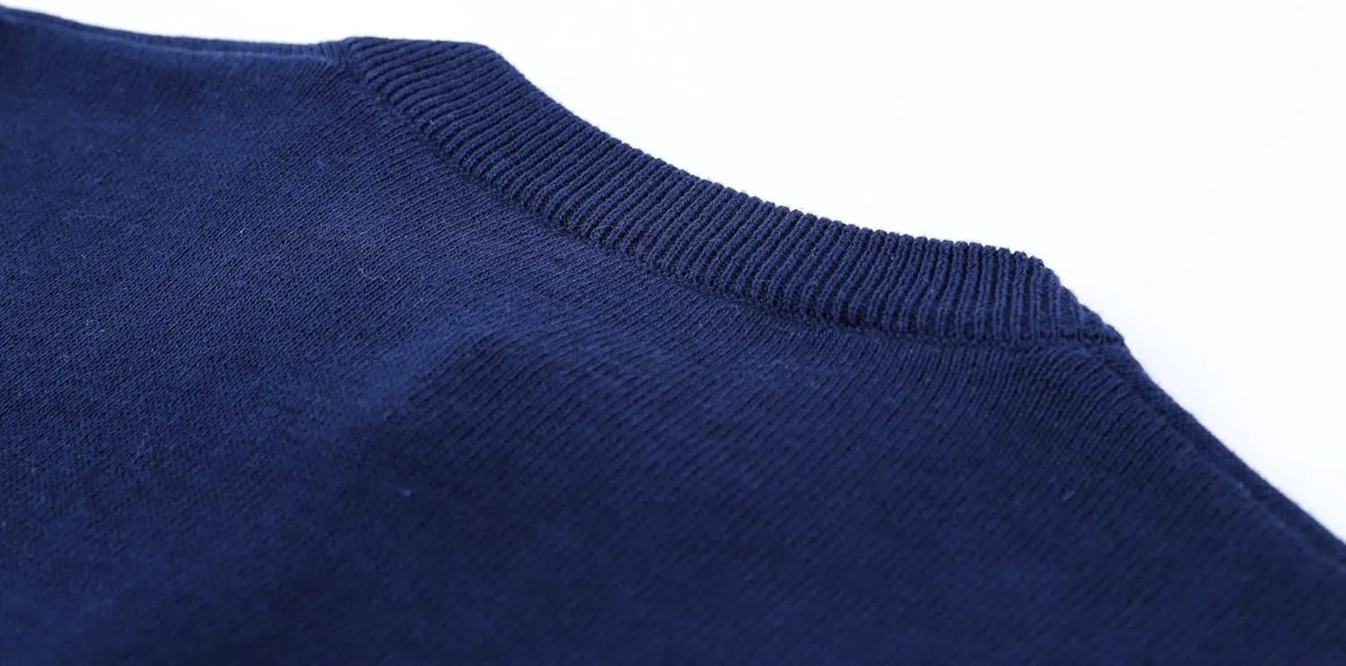 Girls Cardigan Sweaters School Uniforms Cotton Crew Neck Knit Sweater, 6 Months-14 Years