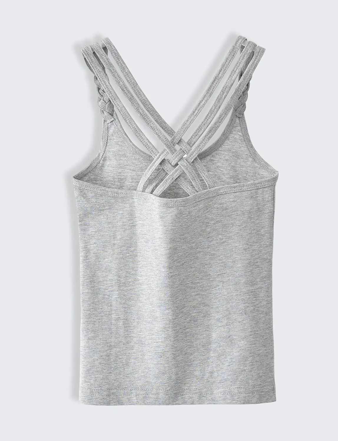 Happy Cherry Girls Sleeveless Tank Top Stretch Undershirts Basic Cami Camisole 3 Pack