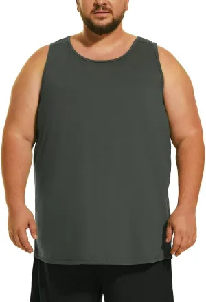 HOdo Big & Tall Mens A-Shirts Cotton Tank Tops Sleeveless Undershirts 2XL-6XL