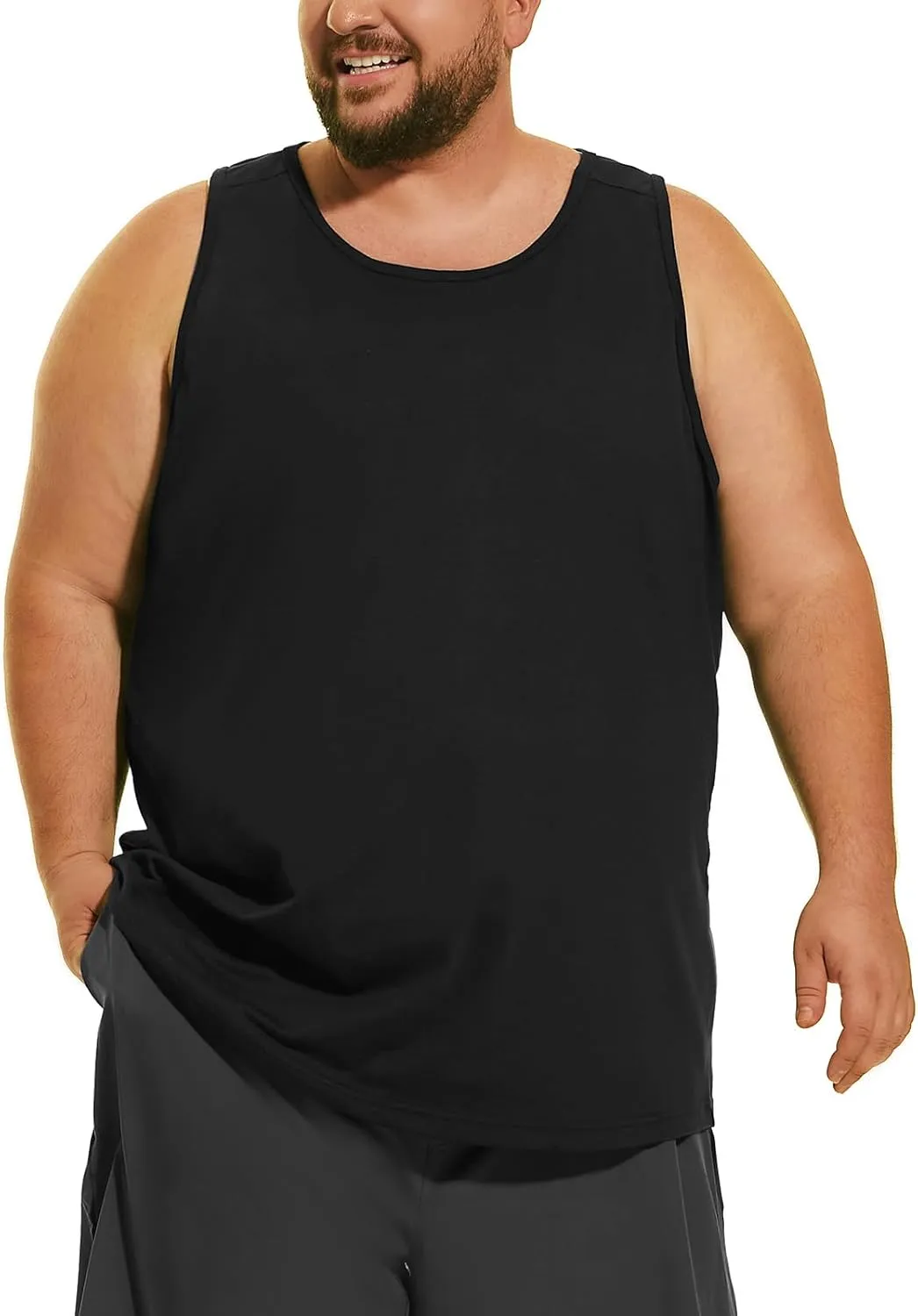 HOdo Big & Tall Mens A-Shirts Cotton Tank Tops Sleeveless Undershirts 2XL-6XL