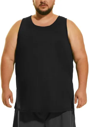 HOdo Big & Tall Mens A-Shirts Cotton Tank Tops Sleeveless Undershirts 2XL-6XL