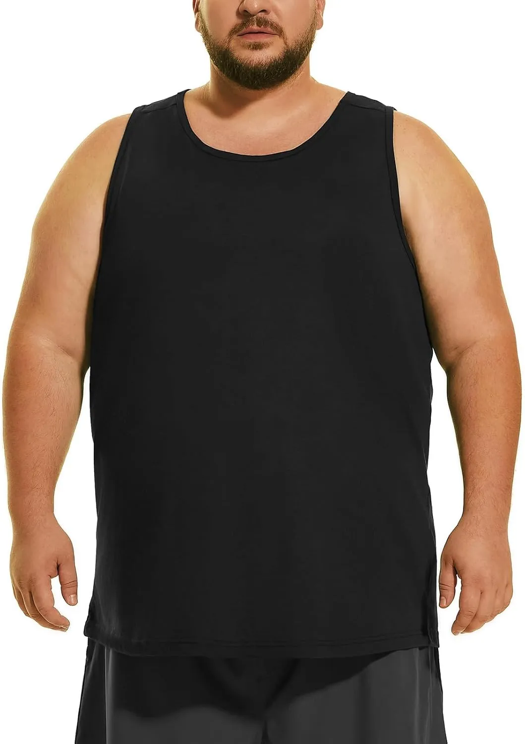 HOdo Big & Tall Mens A-Shirts Cotton Tank Tops Sleeveless Undershirts 2XL-6XL