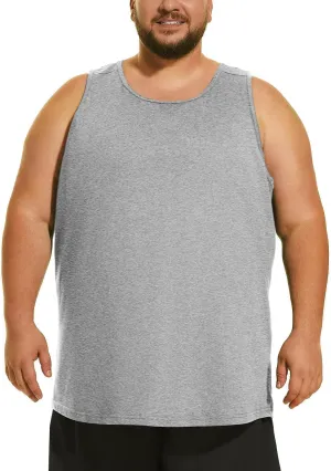 HOdo Big & Tall Mens A-Shirts Cotton Tank Tops Sleeveless Undershirts 2XL-6XL