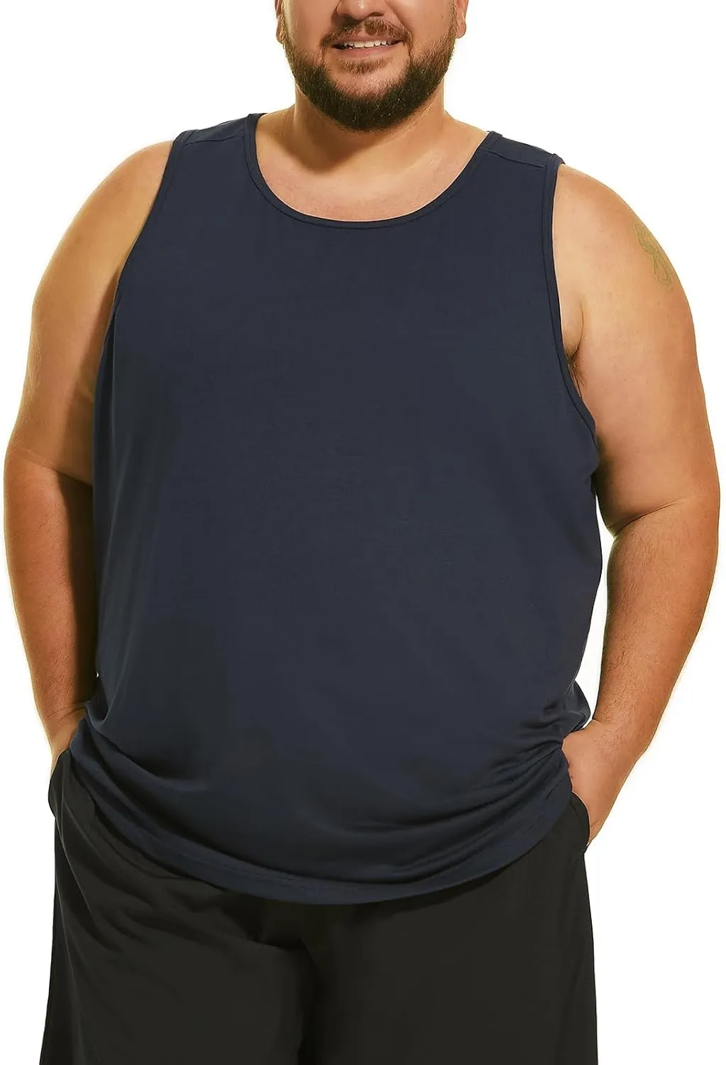 HOdo Big & Tall Mens A-Shirts Cotton Tank Tops Sleeveless Undershirts 2XL-6XL